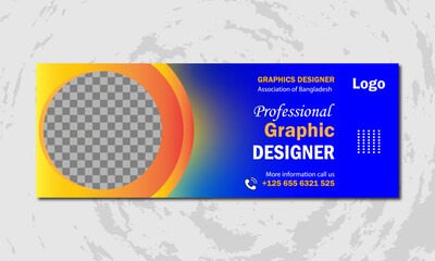 Creative and organic consultancy geometric graphic facebook cover design for business