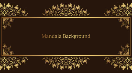 luxury mandala background, vintage gold ornamental