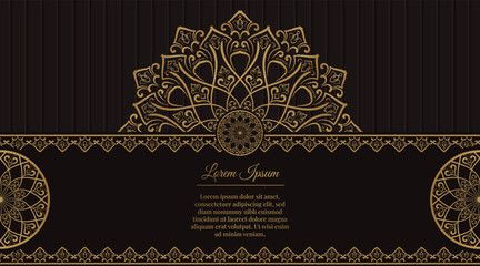Luxury background, with golden mandala