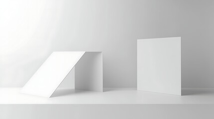 Blank White Sheets on Shelf