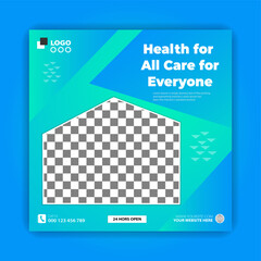Gradient hospital and healthcare Social media posts collection