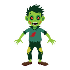 Halloween zombies isolated on white