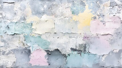 Obraz premium Abstract Pastel Wall Texture Background Peeling Paint Grunge Grey
