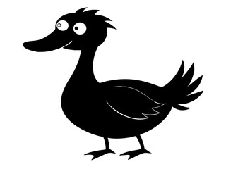 Silly Goose Silhouette Vector & SVG 