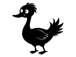 Silly Goose Silhouette Vector & SVG 
