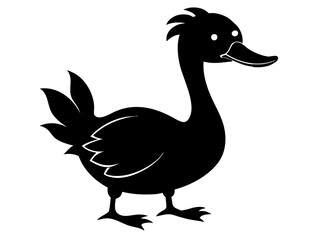 Silly Goose Silhouette Vector & SVG 