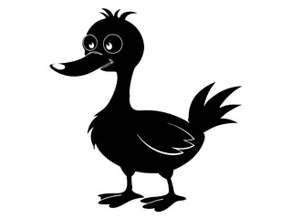 Silly Goose Silhouette Vector & SVG 