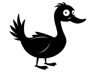 Silly Goose Silhouette Vector & SVG 