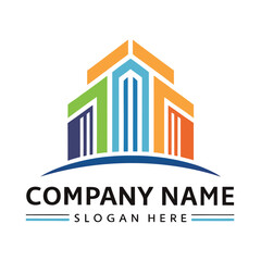 Fototapeta premium Colorful Building Logo