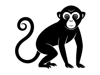 Cute Monkey Vector & SVG | Adorable Jungle Animal Vector for Kids Crafts