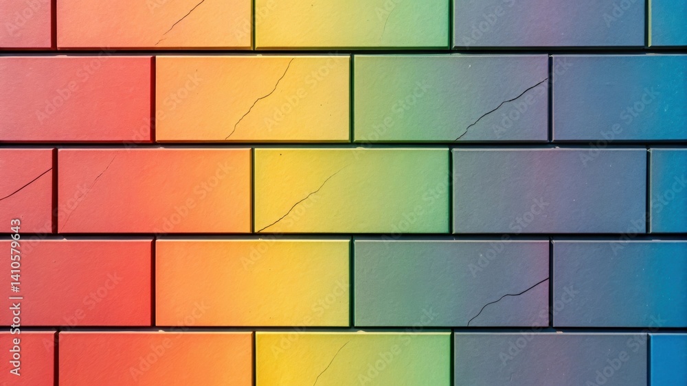 Poster a closeup of a decorative facade made of a selfhealing composite material with vibrant colors blendi