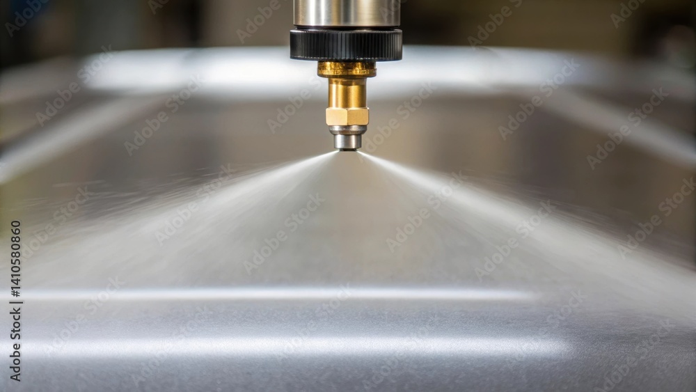 Aufkleber A closeup of a spray application technique with a fine mist of nanomaterials being applied to a surface demonstrating the ease of application and uniform coverage.