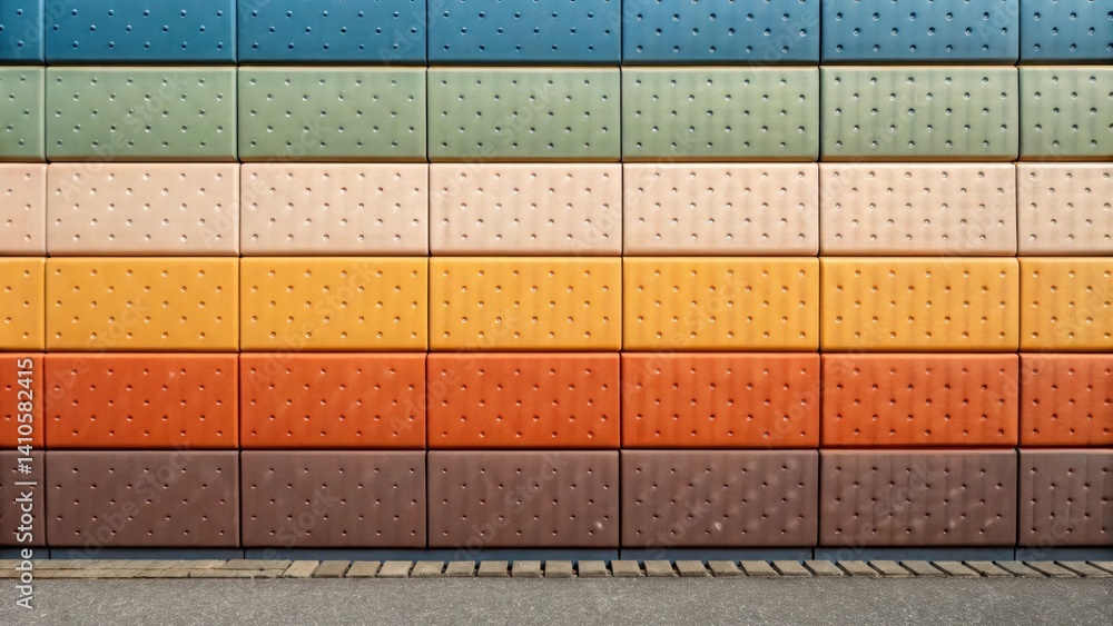 Fototapete a closeup of the outer surface treatment of a thermal energy storage wall featuring an artistic blen
