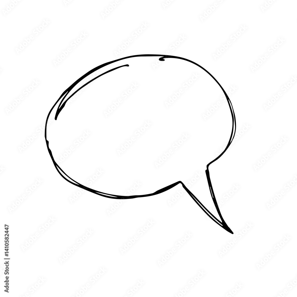 Poster speech bubble outline for dialogue or text content