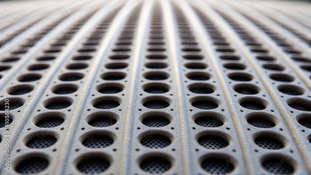 Aufkleber A detailed closeup of the membrane featuring small perforations that are specifically designed to allow airflow while preventing water tration.