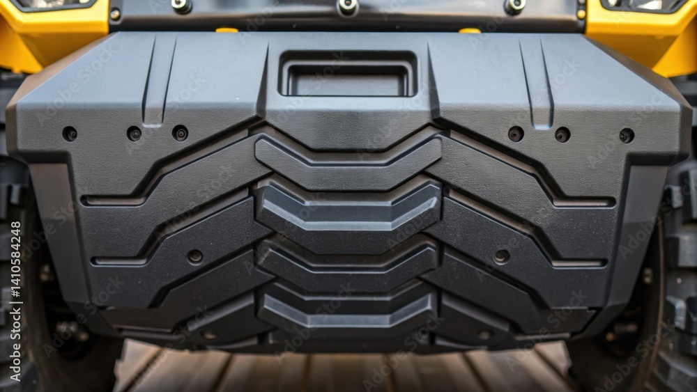 Poster a detailed closeup of the robotic machines exterior surface showcasing wearresistant materials and p