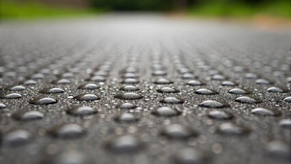 Obraz premium A macro shot of a porous structure in a selfcleaning pavement highlighting how its design allows contaminants to wash away with rainwater efficiently.