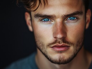 Obraz premium Closeup attractive man portrait