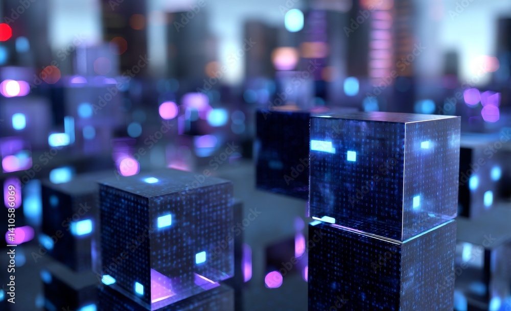 Poster digital global networks facilitate the flow of blockchain information