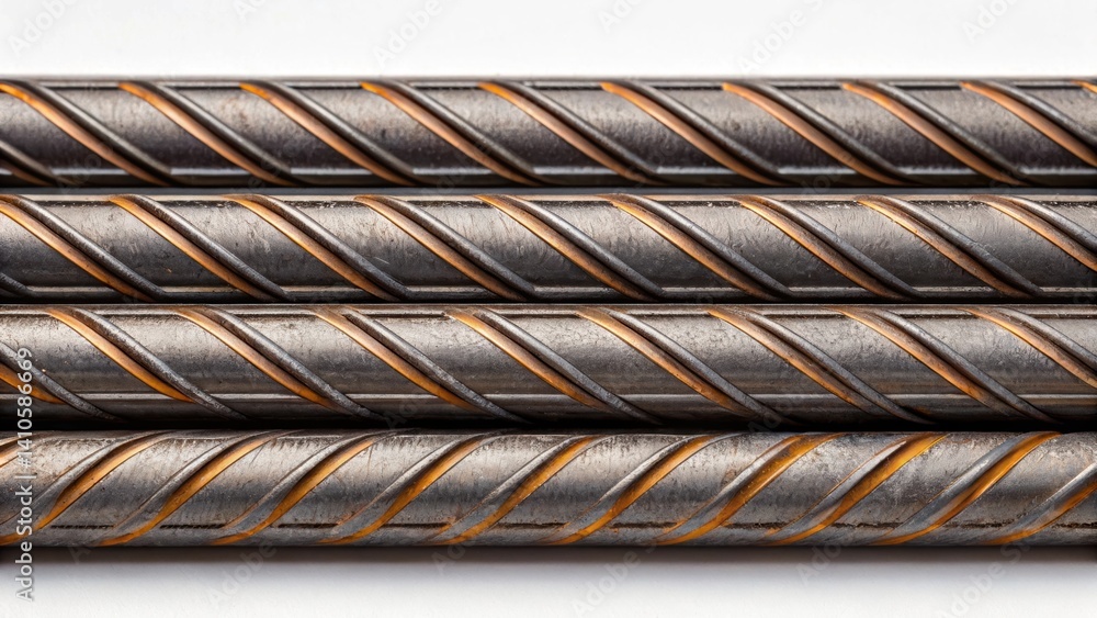 Aufkleber A medium closeup of a crosssection of rebar revealing layers of nanoengineered materials that provide structural integrity while preventing corrosion over time.