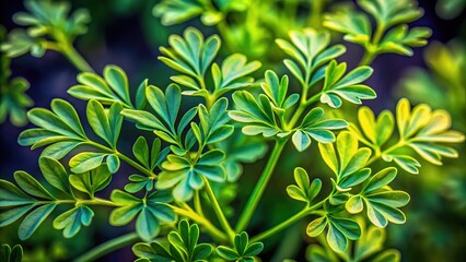 Obraz premium Herb of Grace Rue - Medicinal Plant Close-up