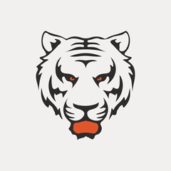 tiger head vector illustration mascot logo vector