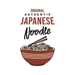 Japanese noodle authentic vector design