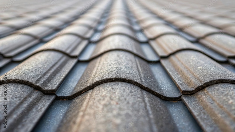 Aufkleber an artistic closeup of a roofing underlayment layer focusing on its fibrous texture and peelandstick