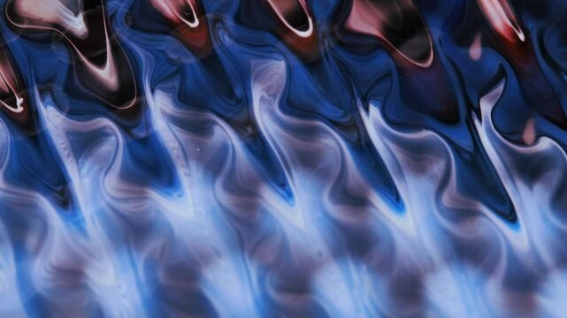 Moving, unique background in the style of abstract art. The blue tone in the marble pattern. Beautiful liquid art.