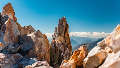 Obraz premium Prismatic Crystal Clusters in Radiant Mineral Visions