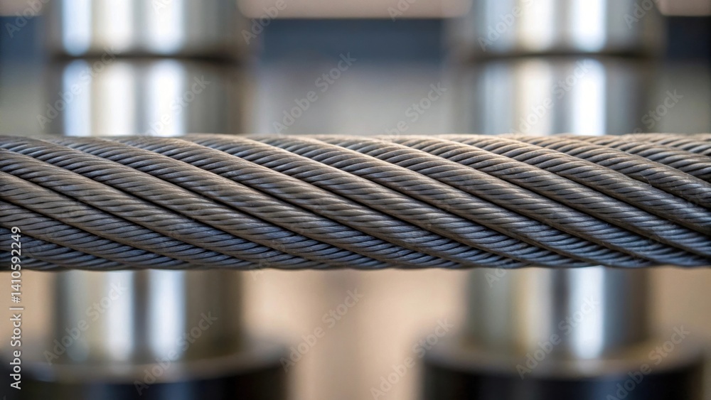 Poster closeup of a fiber pull test where strands of carbon fibers are being stretched directly showcasing 