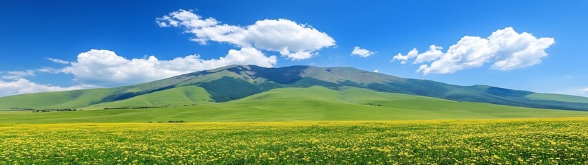 Lush Valley Under Blue Sky