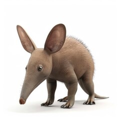 A  3D rendering of a small, light-brown anteater.