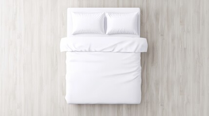 Bedding White sheet set spread out on a minimalist bed frame in a modern bedroom.
