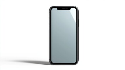 Isolated Smartphone on White with Copy Space for UI/UX design mockups, ecommerce product listings, mobile app advertising, and tech branding visuals.
