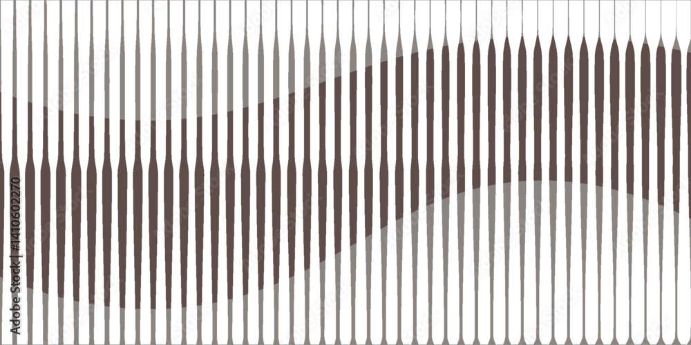 Poster abstract art geometric background with vertical lines. optical illusion with waves and transition.