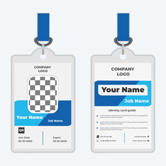 Abstract id cards template with picture