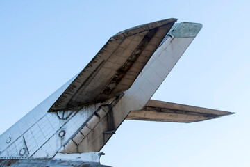 Detail of an old abandoned military plane	