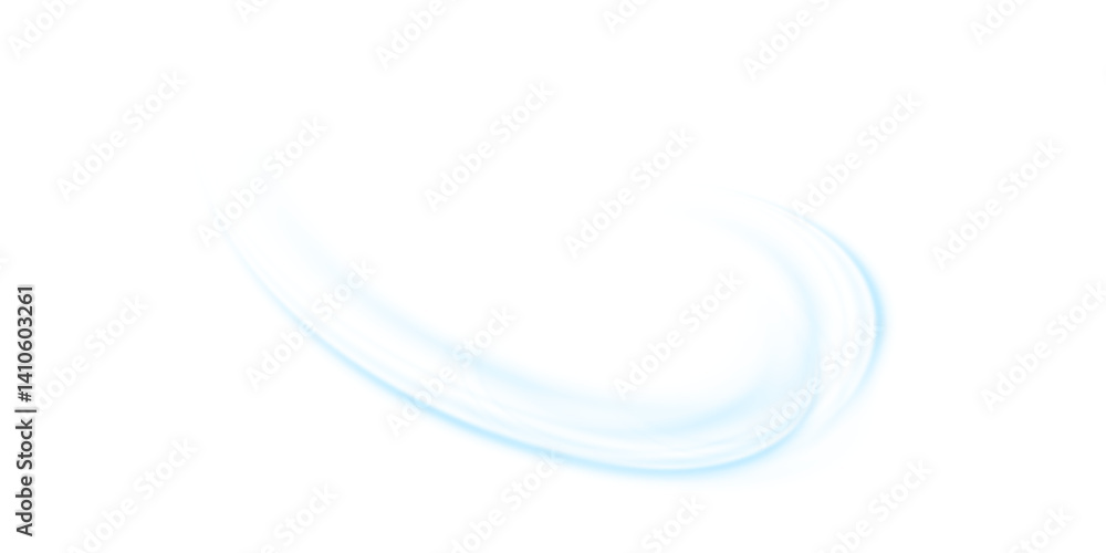 Poster air flow isolated png and vector isolated. effect of winter air and wind stream waves effect in blue