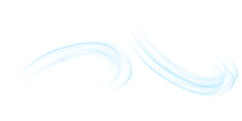 Air flow Isolated PNG and vector isolated. Effect of winter air and wind stream waves effect in blue color.