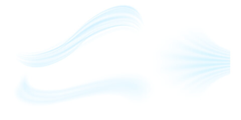 Air flow Isolated PNG and vector isolated. Effect of winter air and wind stream waves effect in blue color.
