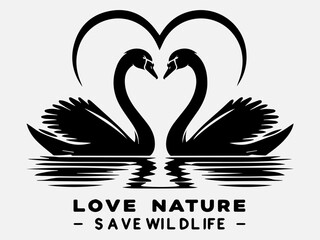 Naklejka premium World Wildlife Day Silhouette Vector Illustration