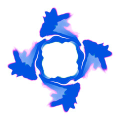 abstract 2d symmetrical logo asset on transparent background