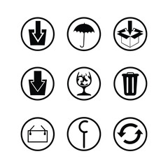 a grid of nine circular icons  each containing 