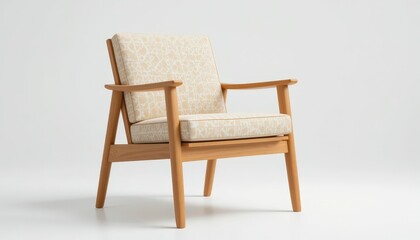 Obraz premium Elegant Modern Chair With Soft Upholstery Showcased in a Minimalist Setting for Stylish Interior Decor