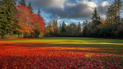 Autumnal park scene