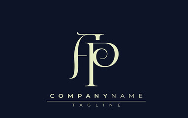 AP abstract Logo. Elegantly Designed Minimalist Monogram Logo with Stylish Lettering. Sophisticated and sleek minimalist monogram showcasing unique lettering design.