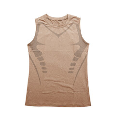 Sleeveless base layer compression isolated white background