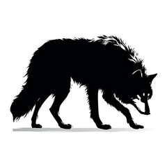 A dire wolf design vector with white background