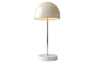 Elegant Dome Table Lamp Modern Design White Shade Marble Base Soft Glow Stylish Home Decor